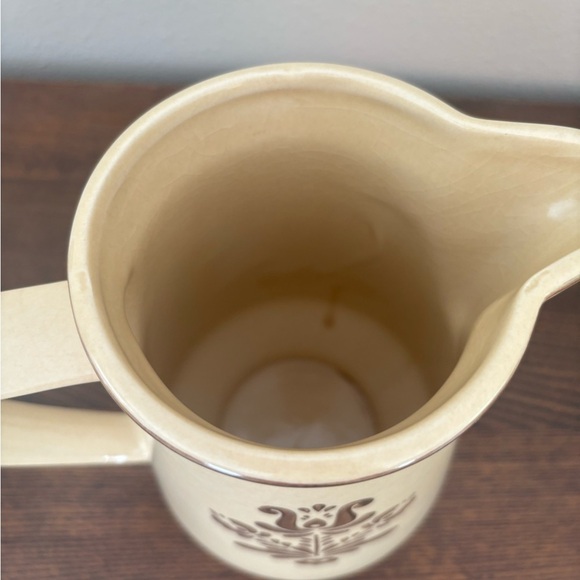 Pfaltzgraff Stoneware Village Water Pitcher 2L 2QT Made in USA 9" Brown - Picture 5 of 13